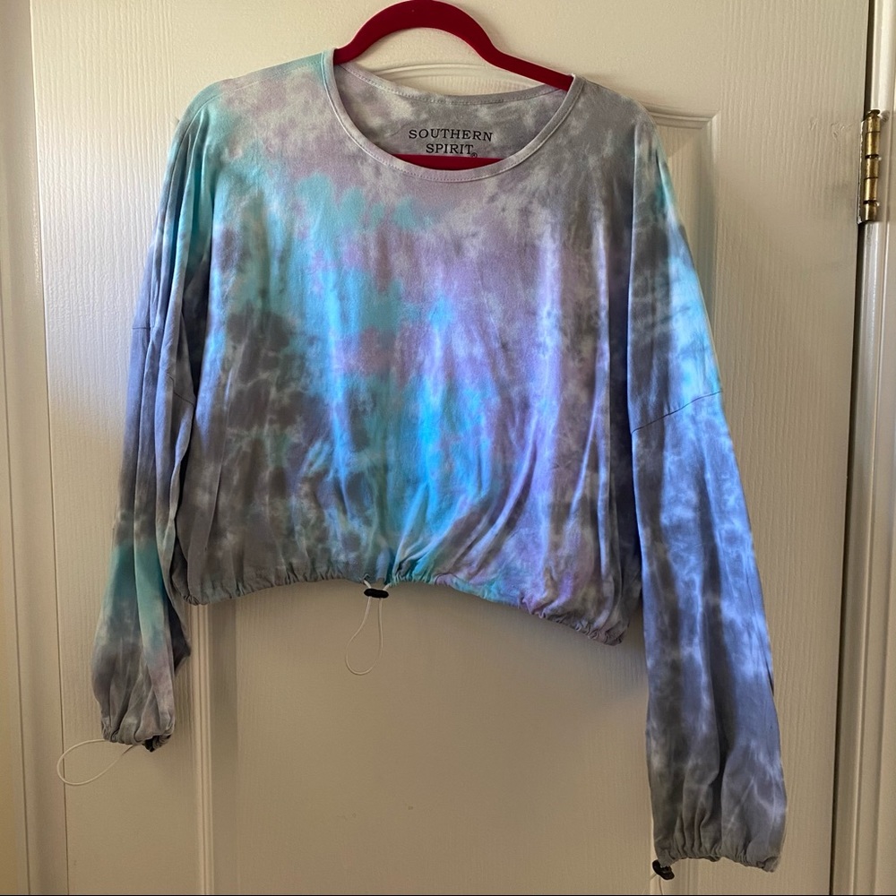 Southern Spirit Cropped Tie-Dye Top